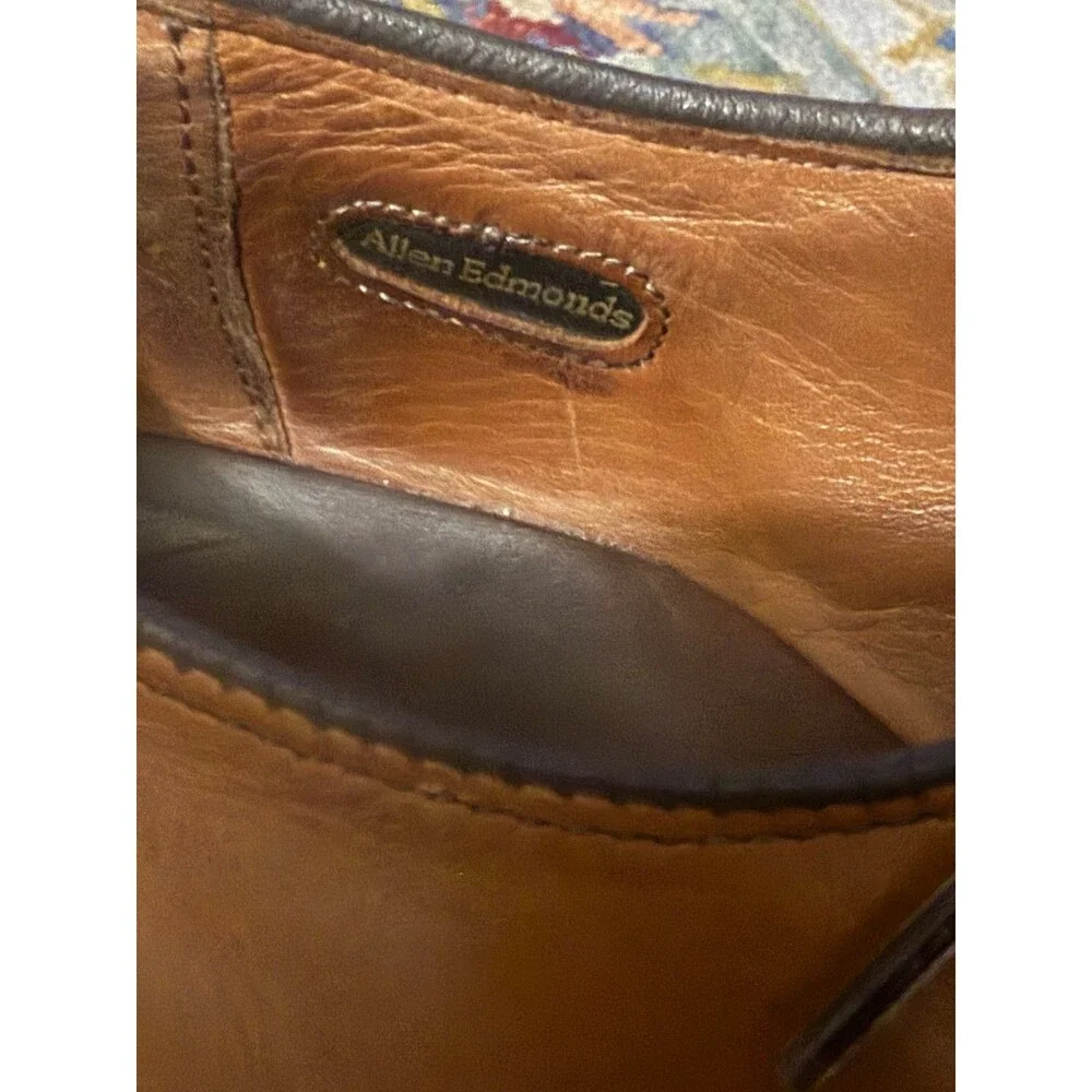 Allen Edmonds Park Avenue Men's Brown Leather Cap Toe Oxford Dress Shoes 11 D